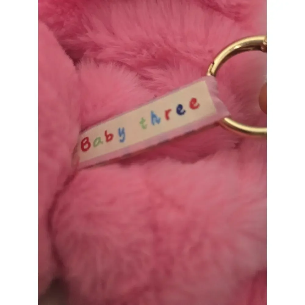 Baby Three Lily Rabbit Town hot pink bunny with Pacifier Original Retired Keycha